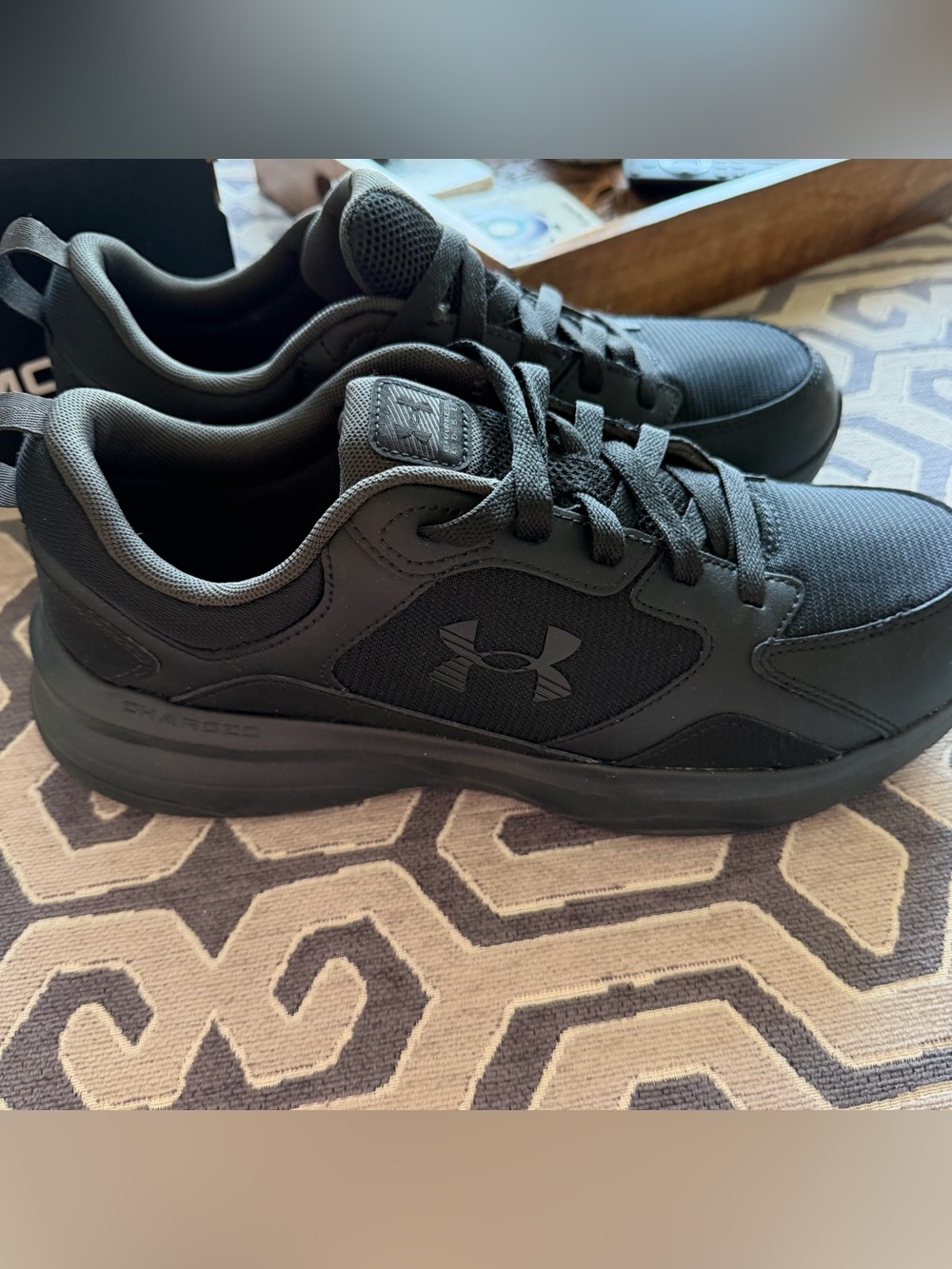 NEW UNDER ARMOUR Charged Edge Men’s Black Tennis Shoes